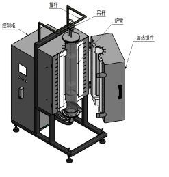 500º C The Vtf1050-05 Model Vacuum Vertical Tube Furnace Melting Furnace Quartz Material