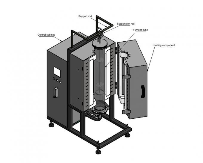 500º C Vtf1050-05 Vacuum Vertical Tube Furnace