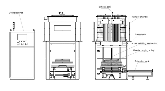 Integrated Temperature Bell Metal Hardening Furnace Tempering Oven For Steel
